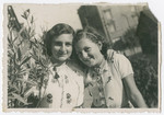 Close-up portrait of two teenage girls.