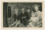 Portrait of the McClelland family.

From left to right: Kirk McClelland, Barre McClelland, Roswell McClelland, and Alice McClelland in the lap of her mother Marjorie McClelland.