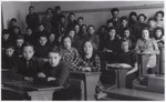 Students in a classroom in Utrecht, including a handful of Jewish students.