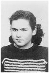 Portrait of Anna Csech (later Klein), a member of the Hungarian Zionist youth resistance organization.