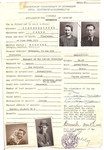 Application for the issuance of a Swiss passport filled out by Jonas Tiefenbrunner, the director of the Jewish orphanage, his wife Ruth and daughter Jeanette.