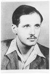 Portrait of Erno (Moshe) Weiszkopf, a member of the Hungarian Zionist youth resistance organization.