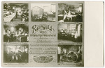 Advertising postcard with photographs of Adolf de-Beer's laundry "Reingold."