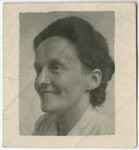 Portrait of Anne Onderweegs used on her false ID card.