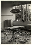 View of an operating table in the bombed out maternity ward of the Catholic Hospital of the Transfiguration (one of Warsaw's largest hospitals).