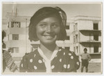 Portrait of a Jewish teenage girl in Palestine.

Photograph is used on page 272 of Robert Gessner's "Some of My Best Friends are Jews."