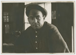 Close-up portrait of a Soviet Jewish worker.

Photograph is used on page 341 of Robert Gessner's "Some of My Best Friends are Jews." The pencil inscription on the back of the photograph reads, "Russian workers."