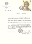 Unauthorized Salvadoran citizenship certificate made out to Vera (nee Hajos) Gergely (b.
