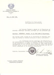 Unauthorized Salvadoran citizenship certificate made out to Sandor Gruendwald (b.