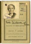 German passport and photo issued to Recha Centawer and stamped with the Nazi eagle..