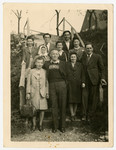 Group portrait of Jewish displaced persons in either Steyr or Braunau.