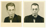 Studio portraits of Joseph Landman taken before and after his incarceration in Dachau on Kristallnacht.