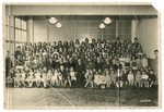Group portrait of children in the Yesodei HaTorah school in Antwerp.