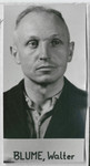 Mug shot of Walter Blume, SS commanding officer and member of the Einsatzgruppen C.