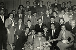 Meeting of members of the Herut  Party.

Menachem Begin is pictured in the center.
