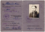Driver's license issued to former partisan Shlamke Minuskin.