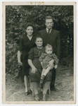 Portrait of the Dichter family in the Eschwege displaced persons camp.