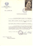 Unauthorized Salvadoran citizenship certificate issued to Franciska (nee Klein) Somlo (b.