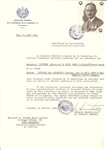 Unauthorized Salvadoran citizenship certificate issued to Miksa Spitzer (b.