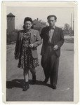 A Polish Jewish couple, probably in a displaced persons camp in Germany.