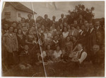 Group portrait of a hiking group on an outing.  

Among those pictured is Hilda Wiener (far left, front).