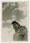 Roszka Grosman (right) poses with her friend Rywka Beim.