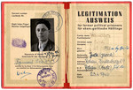 Identification card for "former political prisoners" issued to Eisik Freimowitz.