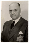 Studio portrait of Abraham Soep, a member of the Jewish Council (Joodse Raad).