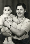 Lea Sheindla Leiblich poses for a portrait with her son, Tuvia Erlich.