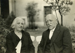Close-up portrait of Benedikt Baruch Duschnitz (b.1854) and Cecilia  Zierl (nee Meisel) Duschnitz, the grandparents of the donor.