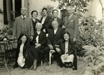 Family portrait of the Duschnitz family in a garden in Piestany.