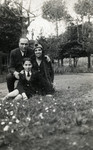 The Navarra family poses in a park in prewar Milan.