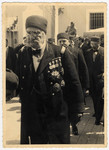 Ahmed Bey, the royal ruler of Tunisia, walks down the street.