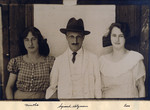 Sigmund Holzmann and two of his daughters, Martha and Erna.