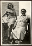 Outdoor portrait of Ella and her mother Toni Grossman in prewar Romania.