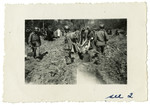 American soldiers force German civilians to exhume the corpses of slave laborers killed near Essen for proper reburial.
