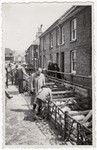 Jewish refugees from the Kitchener camp work in "The Piggeries" (a market place where people went to sell their pigs) in Sandwich.