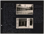Photo album page showing the crematoria and gas chambers in Buchenwald.