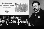 24th Nazi propaganda slide of a Hitler Youth educational presentation entitled "Germany Overcomes Jewry."

..ein Machwerk des Juden Preuß
//
..