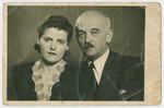 Studio portrait of Friderika and Sandor Klein taken the day they learned that their parents had been deported.