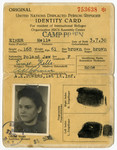 Helen (Hella) Eimer's DP Camp identification card from Priem.