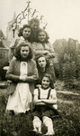 Group portrait of school girls, including Jewish girls in hiding, in the St.