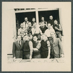 Group portrait of prisoners in the Tittmoning camp.