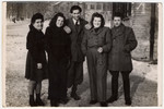 Group portrait of young adults in the Gabersee displaced persons camp.