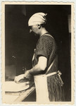 The Rappaport's housemaid "Else"  washes the dishes in their kitchen in Leipzig.