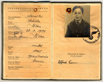 Passport issued to Alfred Traum prior to his departure from Vienna on a Kindertransport.
