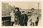 Daniele and Leonardo Nacamu visit the Ponte Vecchio with their grandmother Clotilde Coen.
