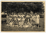 Group portrait of female survivors, mostly from Hungary, in Landskrona, Sweden.