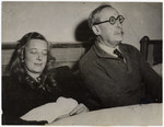 Portrait of former French Prime Minister Leon Blum and his wife, following their liberation.