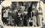 Children in the Ferramonti internment camp pose in their costumes for a play of Snow White written by Hella Mayer and performed in the camp.